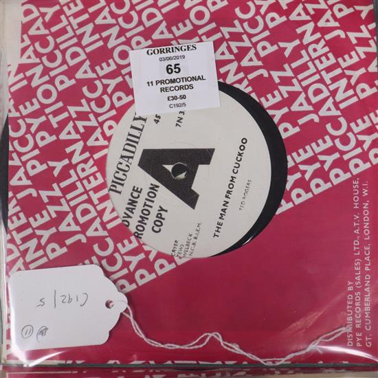 Twelve promotional Pye / Picadilly / Reprise singles